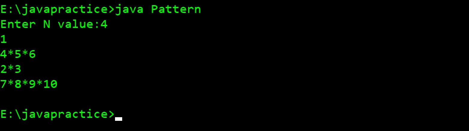 Print Number Star Right Triangle Pattern Type6 » PREP INSTA