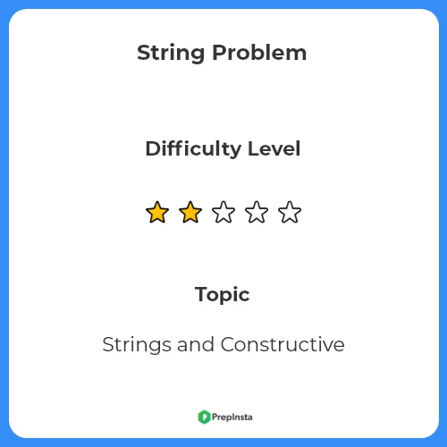 String Problem In C++ Programming | Goldman Sachs | PrepInsta