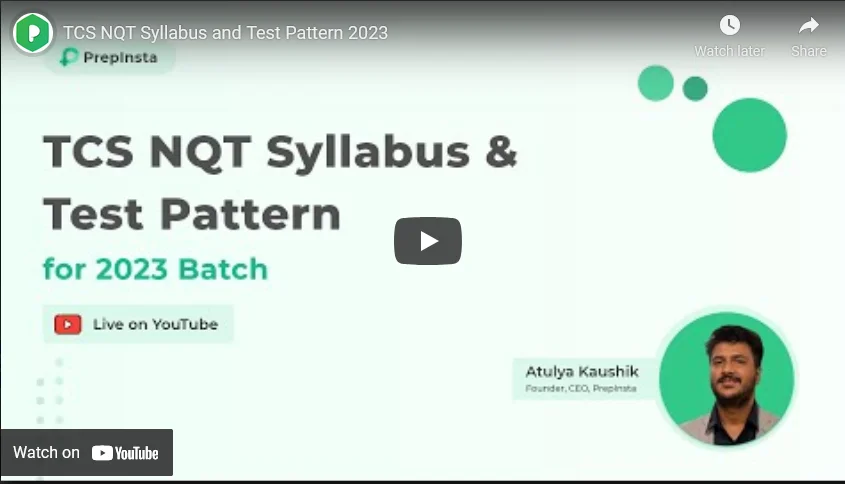 TCS Syllabus 2024 (Updated) | PrepInsta